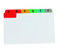 Concord Guide Cards A-Z 203x127mm White with Multicoloured Tabs - 1539