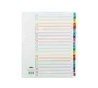 Concord Index A-Z A4 Extra Wide Multicoloured Mylar Tabs 07801/CS78
