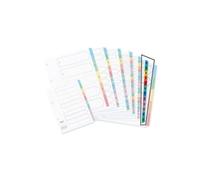 Concord Classic Index Jan-Dec A4 180gsm White Board with Coloured Mylar Tabs 024