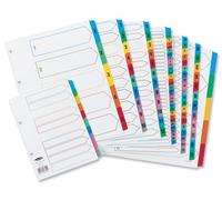 Concord Index 1-12 A4 White with Multicoloured Mylar Tabs 01301/CS13