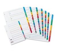 Concord Index Multicolour-tabbed Mylar-Reinforced 4 Holes 1-15 A4 White Ref CS16