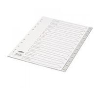 Concord Jan-Dec Grey Index Polypropylene 120 Micron Europunched A4 Ref 63005