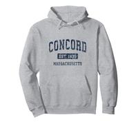 Concord Massachusetts MA Vintage Sports Design Navy Pullover Hoodie
