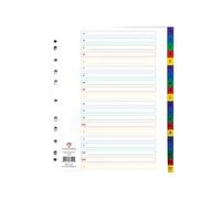 Concord Plastic Index Polypropylene A-Z Tabs Extra Wide A4 Assorted