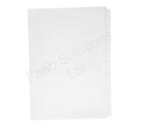 Concord Presentation Index Unpunched Reverse Collated Tabs 10-Part A4 White Ref 7501 [Pack of 25]