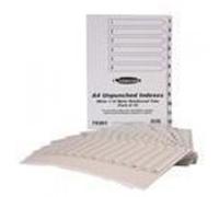 Concord Presentation Index Unpunched White Mylar Tabs 1-12 A4 White Ref 75301 [Pack of 10]