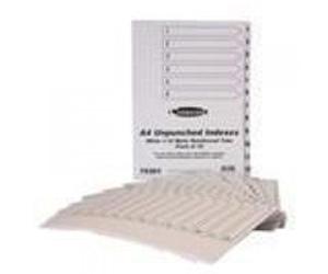 Concord Presentation Index Unpunched White Mylar Tabs 1-12 A4 White Ref 75301 [Pack of 10]