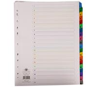 Concord Punched Pocket Index Multicolour-tabbed Europunched 1-20 Extra Wide A4 White Ref CS99
