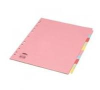 Concord Punched Pocket Subject Dividers Extra Wide 10-Part A4 Assorted Ref 72699