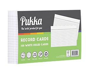 Concord Record Cards Ruled White 203 x 127 mm Pack of 100