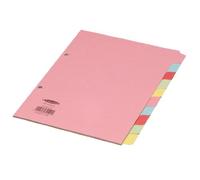 Concord Subject Dividers 10-Part A5 160gsm Pastel Colours 72199