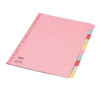 Concord Subject Dividers 230 Micron Reinforced 10-Part A4 Assorted Ref 77199/71
