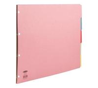 Concord Subject Dividers 5-Part Multipunched 160gsm Landscape A3 Assorted Ref 70399/J3+ Free Finchley Refill Pen (2)