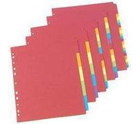 Concord Divider 12 Part A4 160gsm Board Bright Assorted Colours