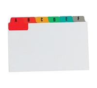 Concord TS-110574 Reinforced A-Z Guide Card with Tabs, 152mm x 102mm, White