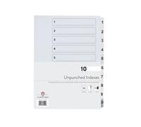 Concord INDEX UNPNCHD A4 1-10 WHT 75201