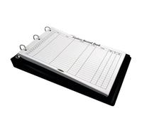 Pukka Pad, Concord Visitors Record Book - Refillable 3 Ring Binder with 50 Sheets, 2000 Entry Spaces, Black