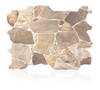 CONCORD WALLCOVERINGS ™ Retro-Art 3D Faux Stone Wall Panels, Pack of 10, Beige Brown Wild Boulder, Lightweight PVC Sheets 17.5" x 23.75" (44.5 cm x 60.3 cm), Rock Tiles - Covers 28.86 Sq Ft (2.7 m2)