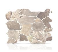 CONCORD WALLCOVERINGS ™ Retro-Art 3D Faux Stone Wall Panels, Pack of 10, Grey Beige Brown Wild Boulder, Lightweight PVC Sheets 17.5" x 23.75" (44.5cm x 60.3cm), Rock Tiles - Covers 28.86Sq Ft (2.7m2)