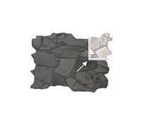 CONCORD WALLCOVERINGS ™ Sample - Retro-Art 3D Faux Stone Wall Panel, Grey Wild Boulder, Lightweight PVC Sheet 10" x 10" - for Display Purposes only (Not a Full Panel) 562WG
