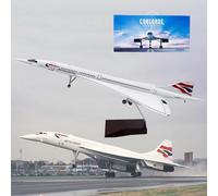 Concorde 1:125 Scale Airplane Model, Aircraft Collectible for Birthday Gifts, British Airways
