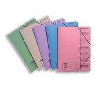 Concord Compartment File Indexing Elasticated 450gsm 9-Part Foolscap Assorted Pack of 10