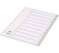 Concorde Concord Grey Index Polypropylene 120 Micron Europunched 1-10 A4 Ref 62405
