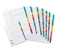 Concorde Concord Index 1-50 A4 White With Multicoloured Mylar Tabs