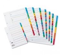 Concorde Concord Index Multicolour-Tabbed Mylar-Reinforced 4 Holes 1-15 A4 White Ref Cs16