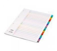 Concorde Concord Index Multicolour-Tabbed Mylar-Reinforced 4 Holes 1-20 A4 White Ref Cs19