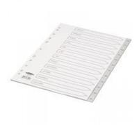 Concorde Concord Jan-Dec Grey Index Polypropylene 120 Micron Europunched A4 Ref 63005