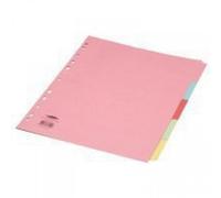 Concorde Concord Punched Pocket Subject Dividers Extra Wide 5-Part A4 Assorted Ref 71399