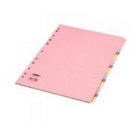 Concorde Concord Subject Dividers 230 Micron 20-Part A4 4X5 Colours Assorted Ref 74099/j40