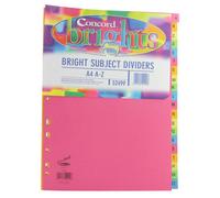 Concord BRIGHT A-Z DIVIDER A4 PK10