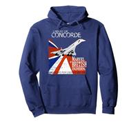 Concorde Retro Vintage British Aircraft Airplane Pilot Pullover Hoodie
