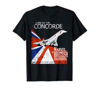 Concorde Retro Vintage British Aircraft Airplane Pilot T-Shirt