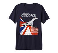 Concorde Retro Vintage British Aircraft Travel Pilot t-Shirt Premium T-Shirt