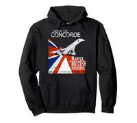 Concorde Supersonic Retro Vintage British aircraft travel Pullover Hoodie