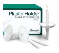 Concordia Supply Candlelight Service Reusable Plastic Candle Holders for Candlesticks - 250 Pcs. Candle Protector for Church Vigils Memorial Candles