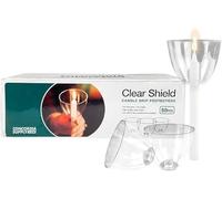 Concordia Supply Clear Shield Candle Drip Protectors - Pack of 50, Wax Catcher for Candlesticks, Ideal for Church Vigils, Memorial Candles, & Christmas Eve Candles