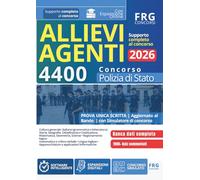 Concorso 4400 Allievi Agenti Polizia di Stato 2026 | Compendio Volume Unico con Simulatore Online, Espansione Digitale, Mappe, 1900 Quiz Commentati. QR-Code, 9 Materie. Aggiornato al Bando
