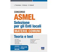 Concorso ASMEL Selezione per gli Enti locali Materie comuni