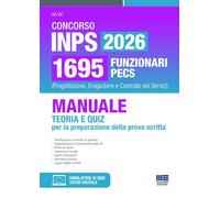 Concorso INPS 2026 1695 funzionari PECS - Manuale Teoria e Quiz per la preparazione della prova scritta