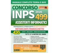 CONCORSO INPS 2026 - 499 ASSISTENTI INFORMATICI - METODO ANTI-TRABOCCHETTO: Manuale completo di TEORIA e QUIZ di preparazione alla PROVA SCRITTA - ... e Trabocchetti da evita + AREA STUDIO ONLINE
