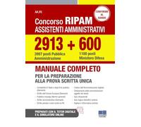 CONCORSO RIPAM ASSISTENTI AMMINISTRATIVI 2913 (3997 posti Pubblica Amministrazione) + 600 (1100 posti Ministero Difesa).