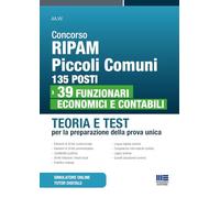 Concorso RIPAM Piccoli Comuni: 178 posti 47 funzionari economici e contabili