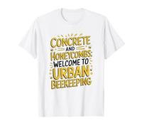 Concrete And Honeycombs, Urban Beekeeping T-Shirt
