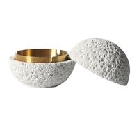 Concrete Ashtray with Lid Smell Proof Car Ashtray Smokeless Ashtray Indoor with Removable Tray 3 Slots Non Slip Cigar Ashtray Windproof for Smokers White