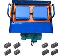 Concrete Block Maker Mini Electrical Vibration Motor Driven Pressing Machine, Fast Forming 45s, Produces 30 Bricks/H, Customizable Molds, Manual Operation