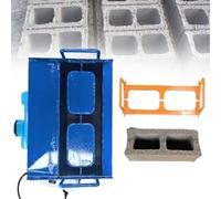Concrete Brick Mould Maker - Manual Cement Machine for Hollow Blocks, 212 Vibration Frequency, 45s Fast Forming, Produces 30 Bricks/Hour